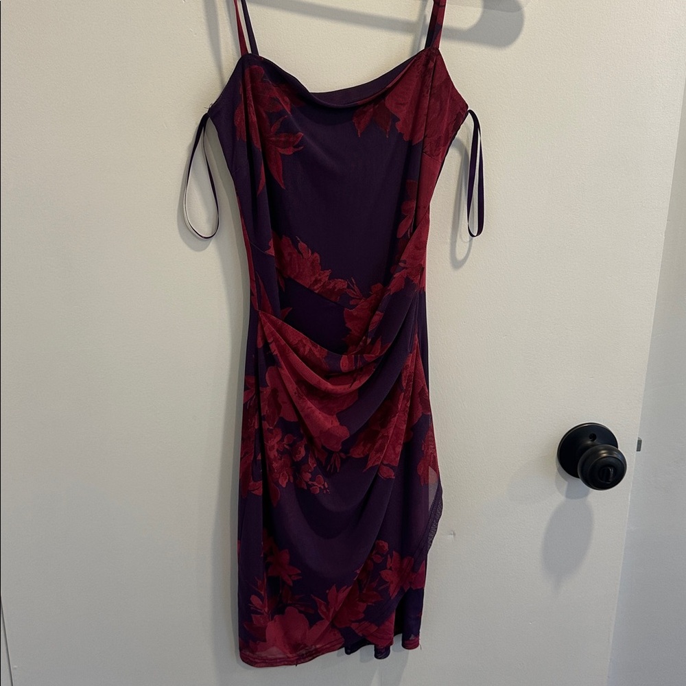 Pink&Purple Floral Mini Dress